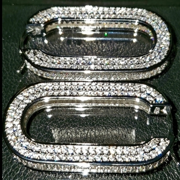 Brilliant Pave' Crystal U Shaped Hoops - Picture 4 of 7